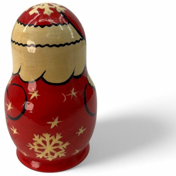 Russian Matryoshka Nesting Dolls 2 Piece Santa Claus Christmas Holiday Toy Decor - Picture 3 of 4